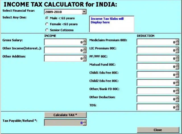 Indian Income Tax Calculator